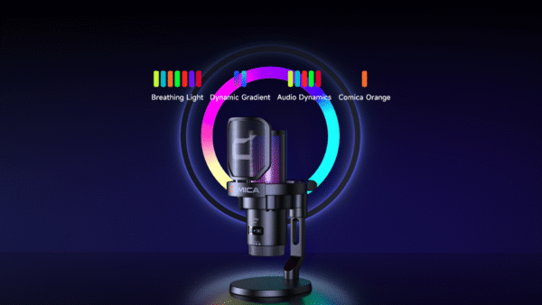 Comica Uni Pro Wireless USB Microphone gamer com luz RGB - Imagem 19