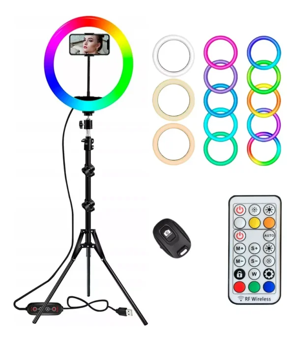Ring Light RGB Colorful 26cm 10 Inch - Imagem 4