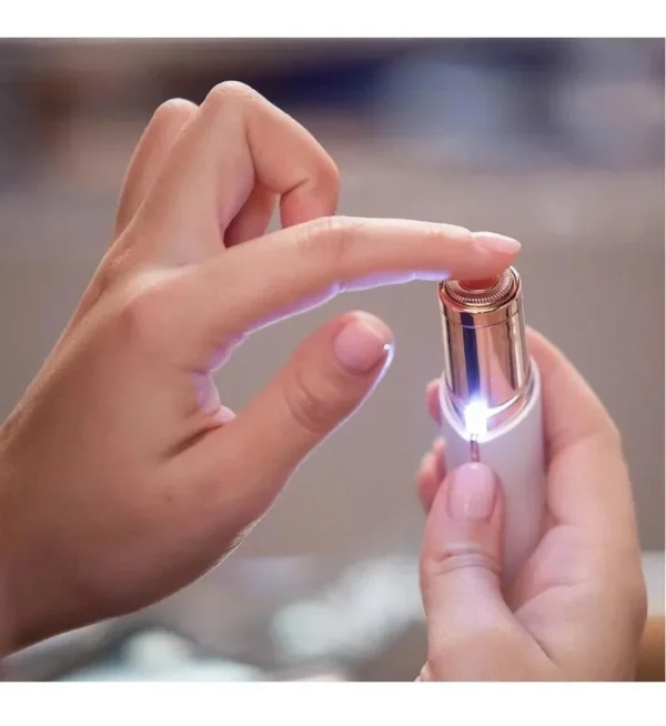 Depilador Batom Portátil Facial Buço Rosto Aparador Pelos USB - Imagem 2