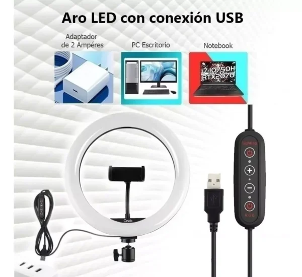 Ring Light RGB Colorful 26cm 10 Inch - Imagem 2