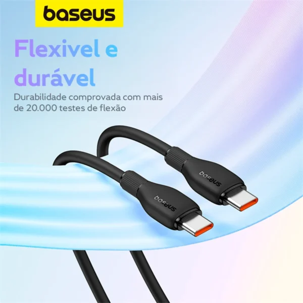 Cabo Turbo USB Tipo C para USB Tipo C 100w 1.2 metros - Imagem 6