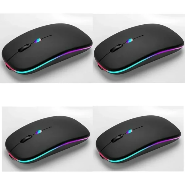 Mouse Sem Fio com Bluetooth Recarregável Wireless Led Rgb Ergonômico - Imagem 7