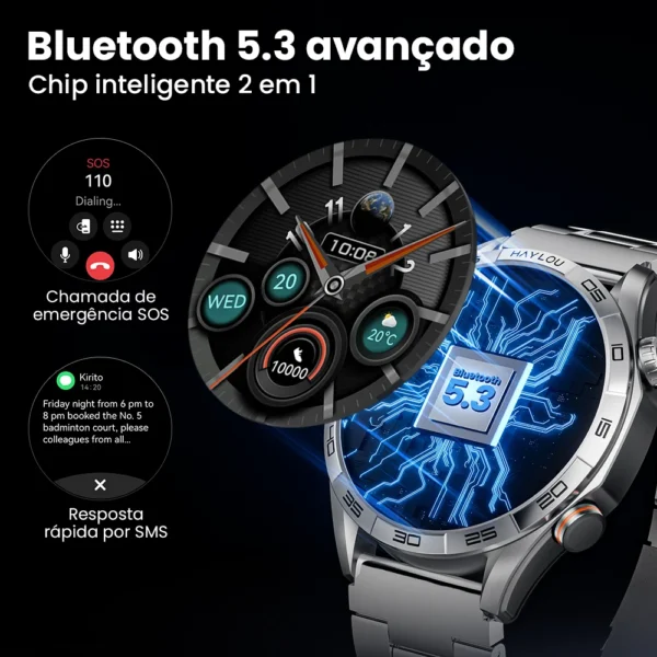 Smartwatch tela 1.58'' AMOLED Display 60Hz - Imagem 4