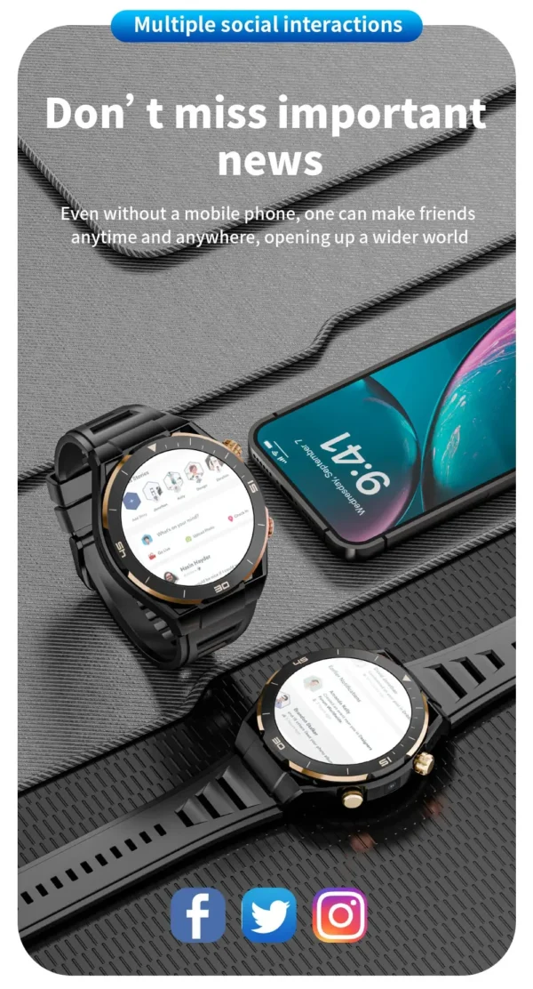 Relógio inteligente com câmera e chip à prova d'água Bluetooth, Android wifi - Imagem 16