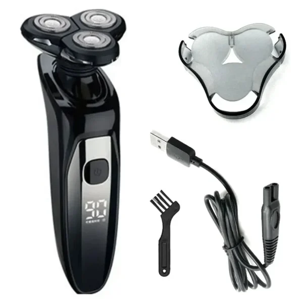Barbeador Kemei  LCD Display Electric   KM-1524 recarregável - Imagem 4