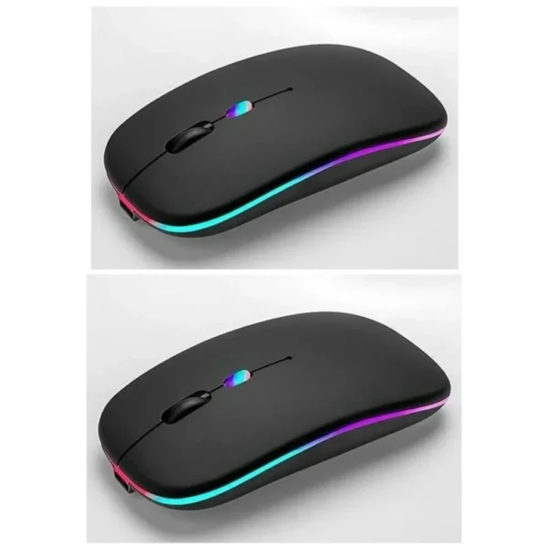 Mouse Sem Fio com Bluetooth Recarregável Wireless Led Rgb Ergonômico - Imagem 10