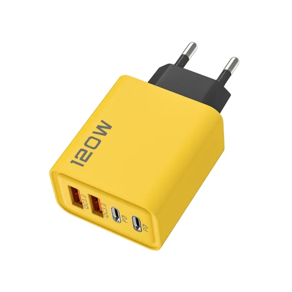 adaptador 120w , carga rápida 4 Portas  2 USB3.0  2 Type C USB Phone - Imagem 11