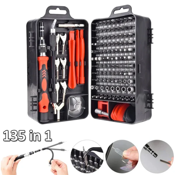 Reparar eletronicos chave metal com Magnetic, Professional  135 in 1 - Imagem 6