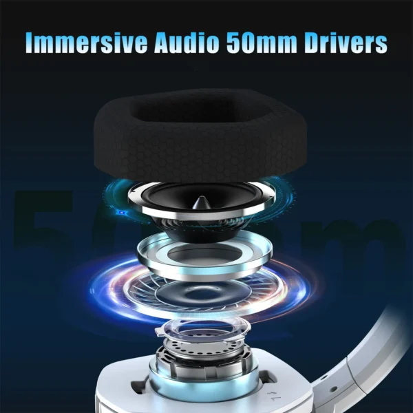 NUBWO  Gaming Headset com Microphone  2.4GHz Bluetooth 5.3 - Imagem 3