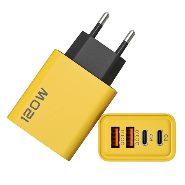 adaptador 120w , carga rápida 4 Portas  2 USB3.0  2 Type C USB Phone - Imagem 24