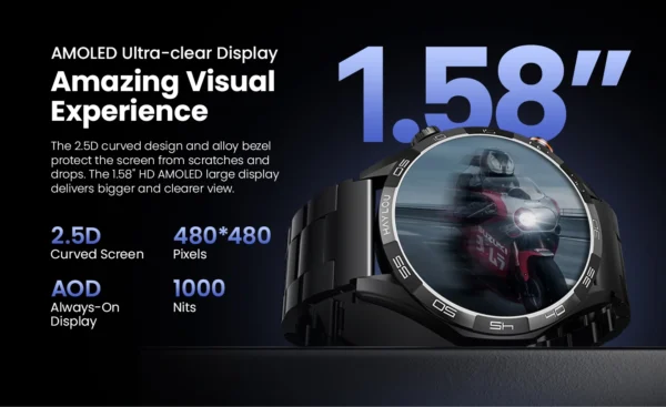 Smartwatch tela 1.58'' AMOLED Display 60Hz - Imagem 29