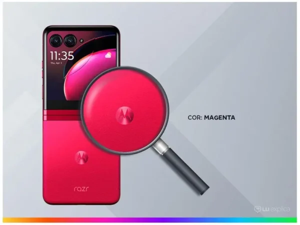 Smartphone Motorola Razr 40 Ultra 256GB Magenta 5G Snapdragon Octa-Core 8GB RAM 6,9 "Camera. Double + Selfie 32MP - Imagem 3
