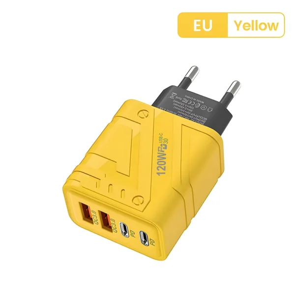 adaptador 120w , carga rápida 4 Portas  2 USB3.0  2 Type C USB Phone - Imagem 20
