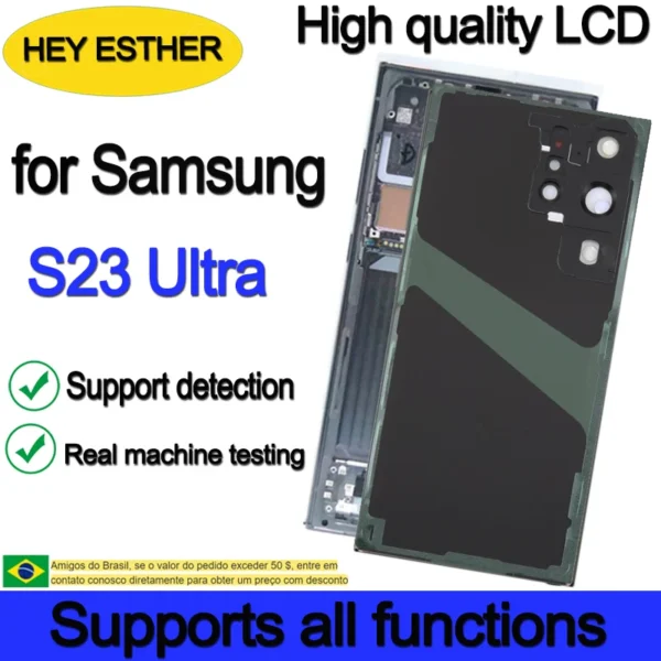Dynamic AMOLED 6.8'' Replacement For Samsung S23 Ultra LCD Display Touch Screen with Back Glass - Imagem 7