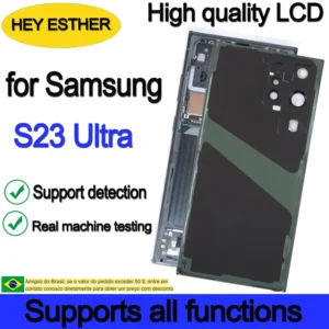 Dynamic AMOLED 6.8'' Replacement For Samsung S23 Ultra LCD Display Touch Screen with Back Glass