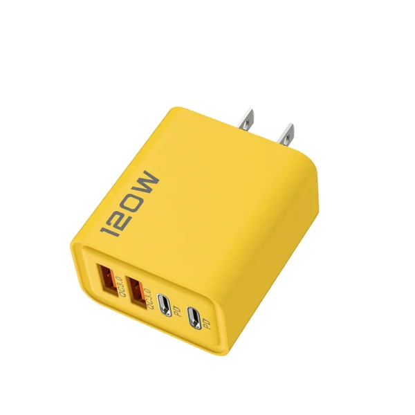 adaptador 120w , carga rápida 4 Portas  2 USB3.0  2 Type C USB Phone - Imagem 9