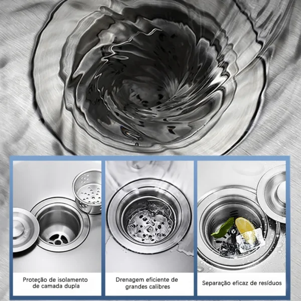 Upgrade Your Kitchen  Cuisine-Inspired Stainless Steel Sink Set - 50x40x21cm - Imagem 2
